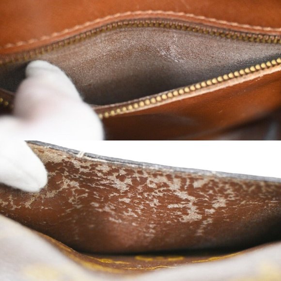 LOUIS VUITTON Saint Cloud MM Shoulder Bag Monogram Leather Brown M51243 33SH496 - Picture 13 of 16